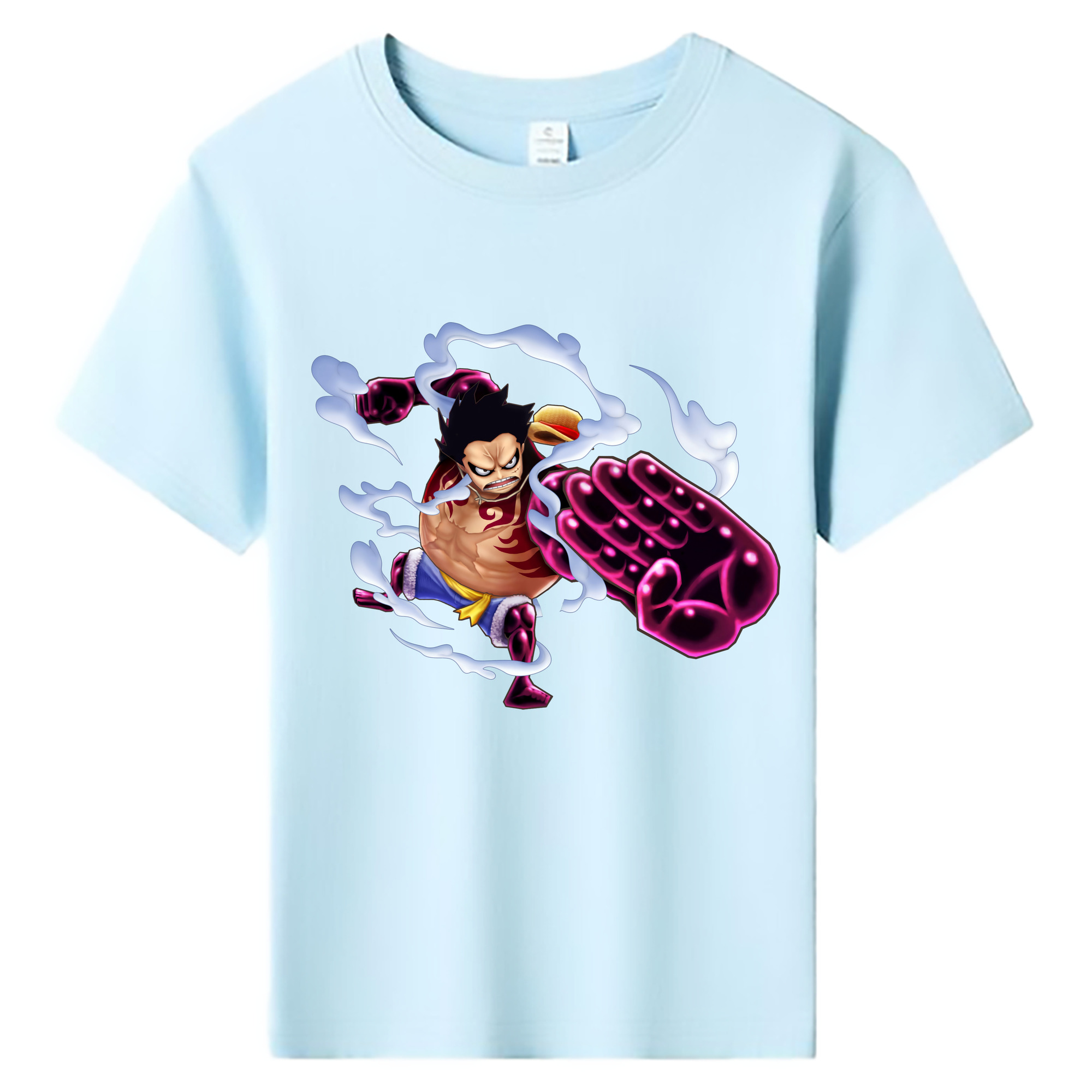 ワンピース モンキー・D・ルフィ ONE PIECE Monkey D. Luffy 綿100％キッズTシャツ（フロントプリント）